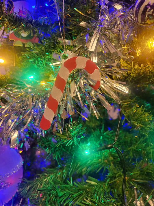 3D Printed - Candy Cane Bauble