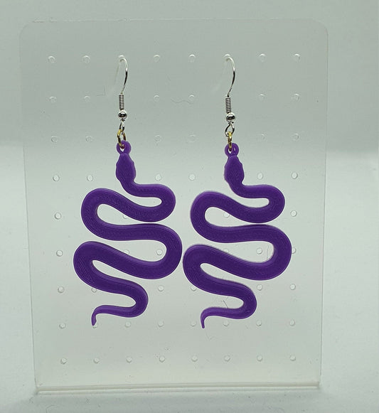 3D Printed Snake Earrings