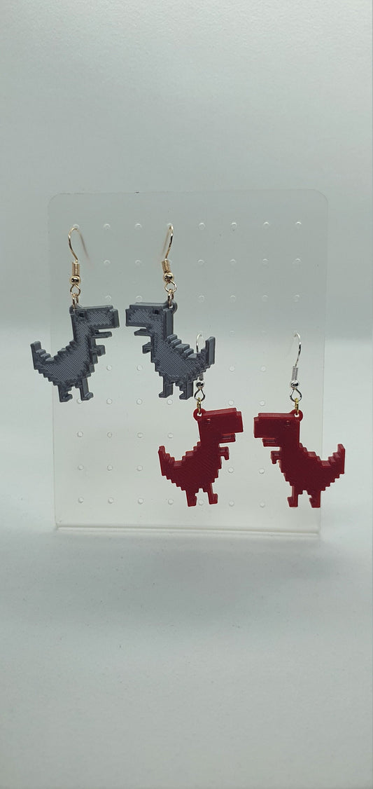 3D Printed Offline Dino Earrings